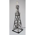 Metrotex Designs Metrotex Designs 26568 Steel Handmade Oil Derrick Lamp-Natural Steel Finish And Lacquered 26568